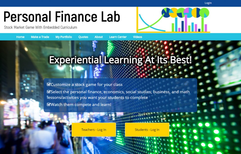 Página principal de PersonalFinanceLab.com