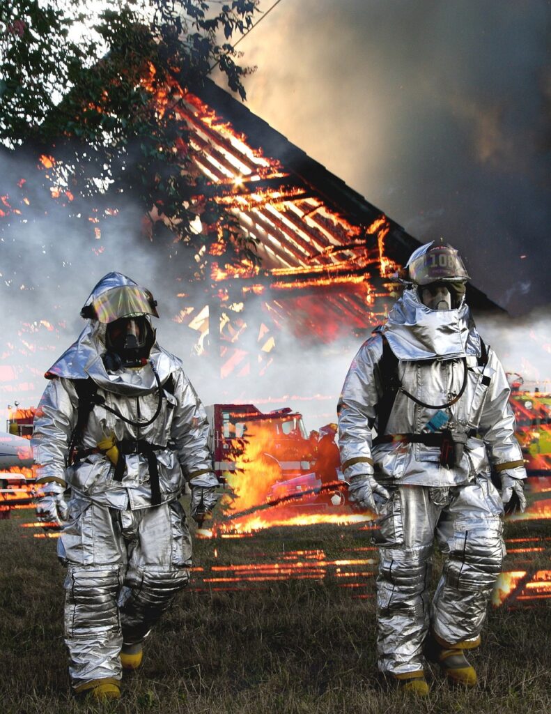 House Fire and Fire Fighters