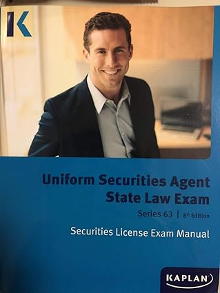 Cover of Kaplan Series 63 License Exam Manual