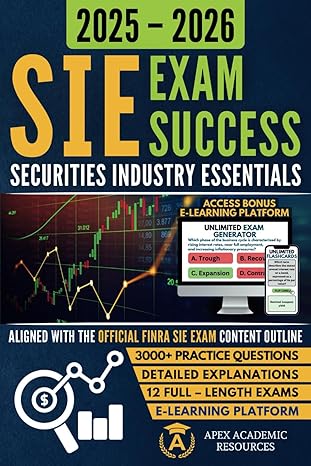 Cover of SIE Exam Success by Apex Academic Resources