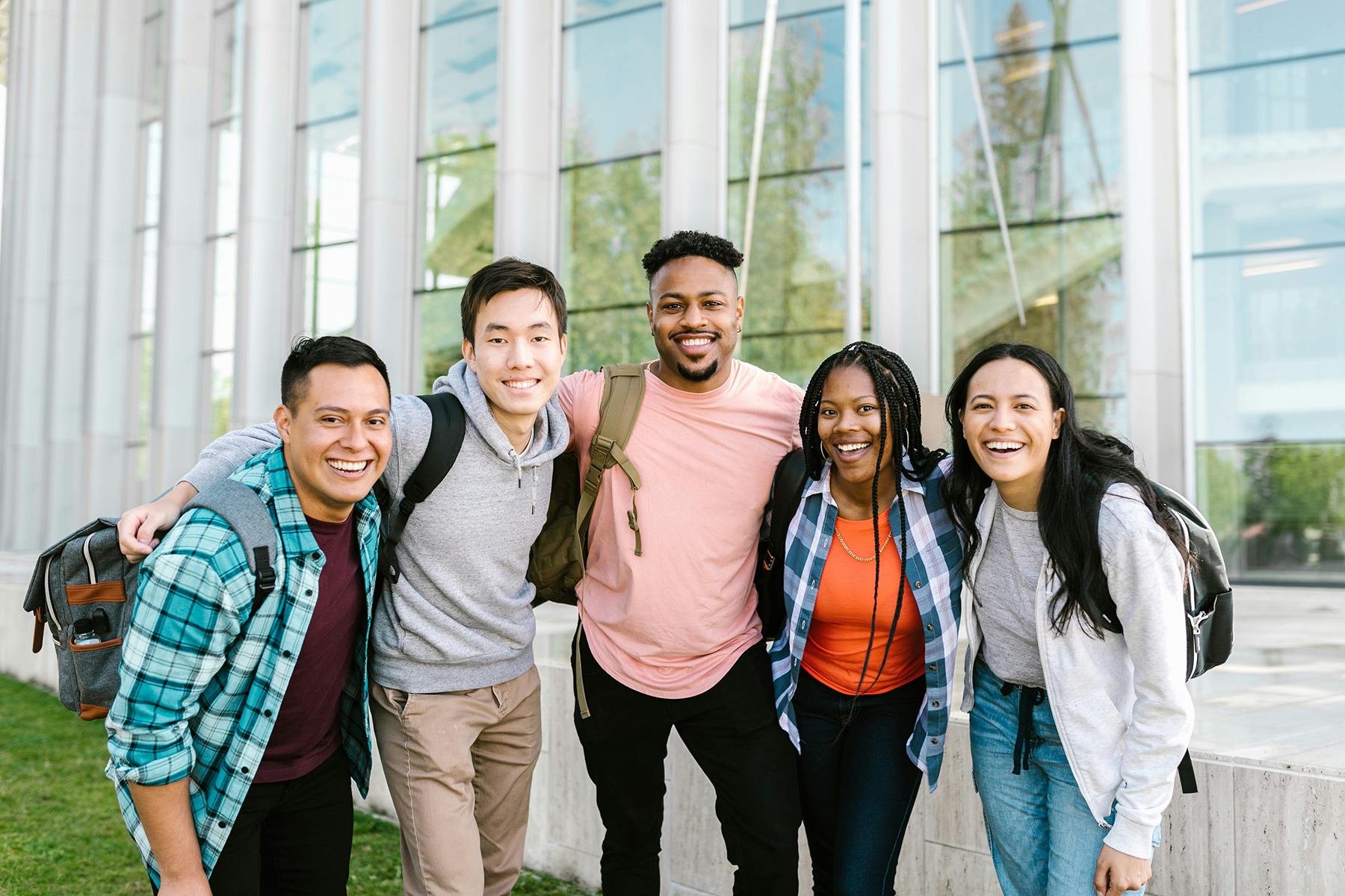 college students posing for a photo