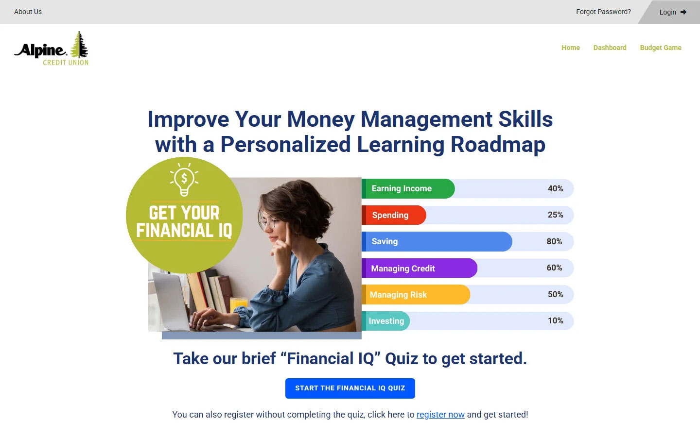 Alpine Credit Union homepage