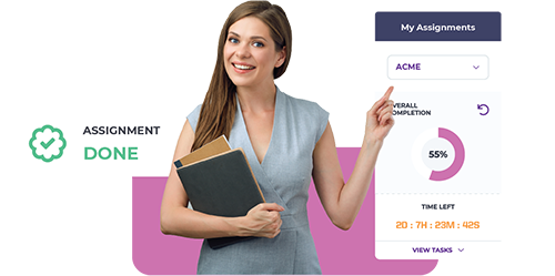 Educational curriculum display with assessments on financial topics, provided by StockTrak5